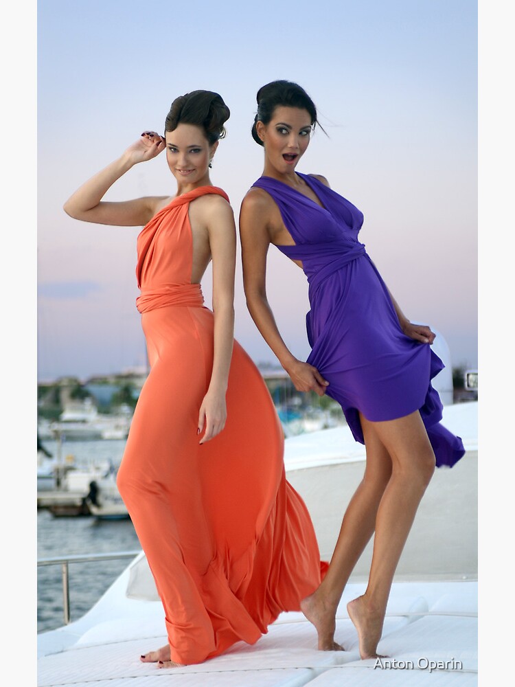 P Ster Two Beautiful Girls Posing Gorgeous On The Deck Of Luxury Yacht De Antonoparin Redbubble