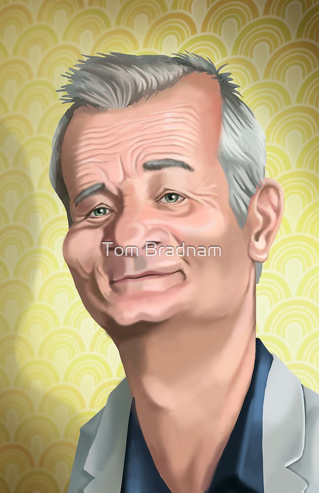 Bill Murray by Tom Bradnam - flat,1000x1000,075,f