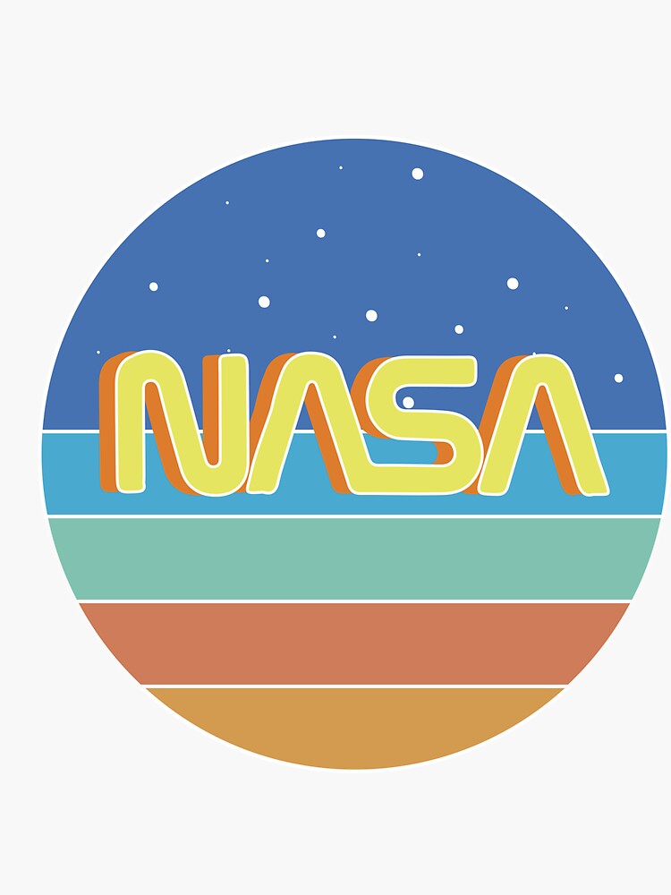 Retro Nasa Logo Sticker By Asho Redbubble