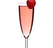 Red champagne drink with Strawberry by Gert Lavsen