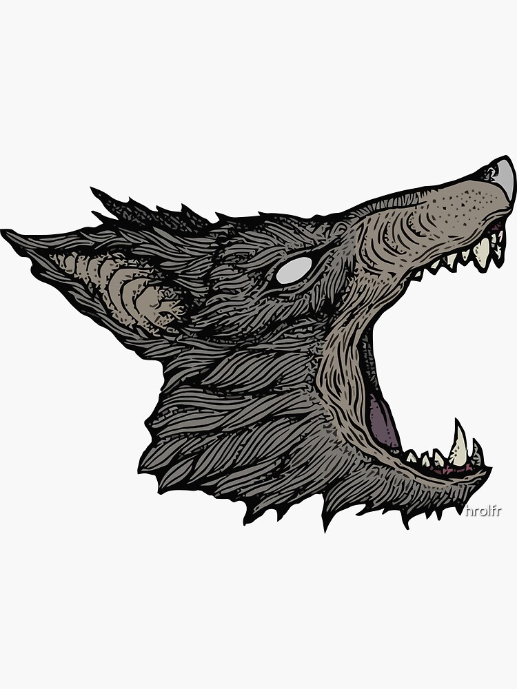 Fenris Sticker For Sale By Hrolfr Redbubble