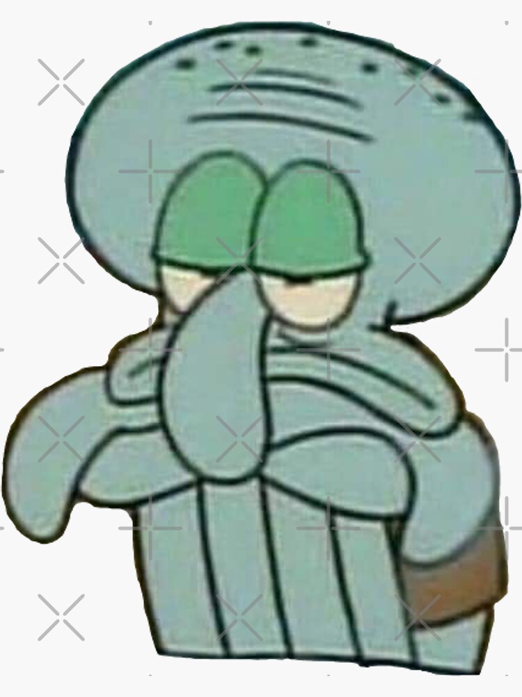 Bored Squidward Sticker By Jennagardnerr Redbubble