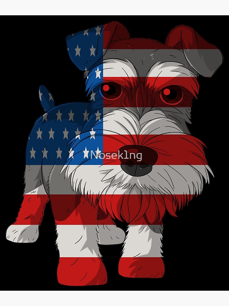 Miniature Schnauzer Th Of July Patriotic Uncle Sam Poster By