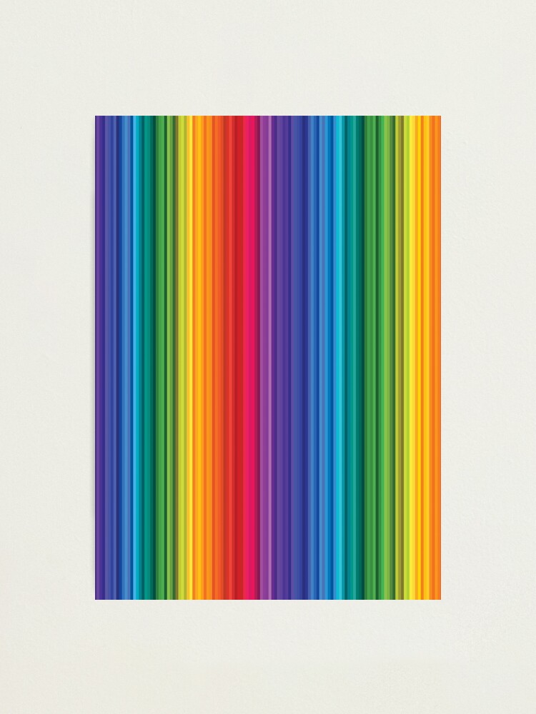 LGBT Thin Subtle Modern Rainbow Flag Vertical Lines Pattern Gay