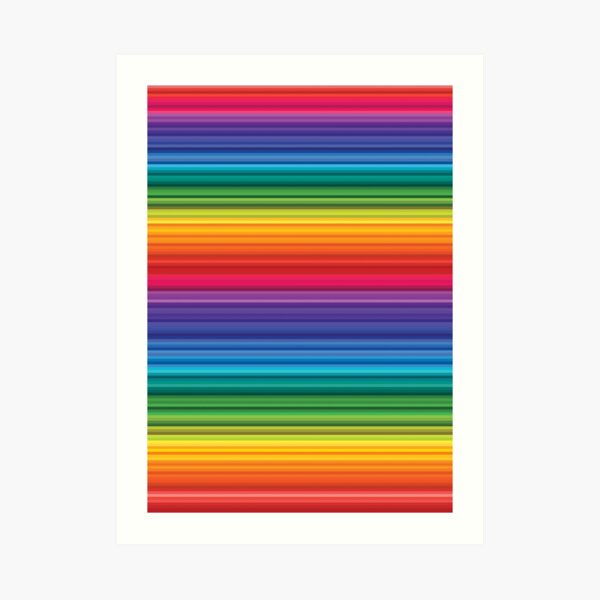 Lgbt Thin Subtle Modern Rainbow Flag Horizontal Lines Pattern Gay