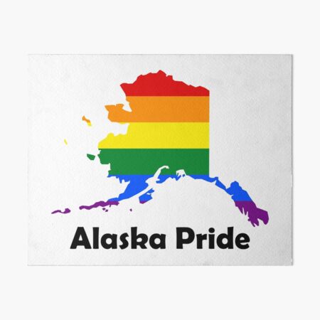 State Of Alaska Gay Pride Flag Map Art Board Print For Sale By