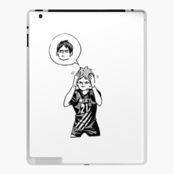 Hinata Imitating Kageyama Haikyuu Timeskip Manga Cap Ipad Case Skin