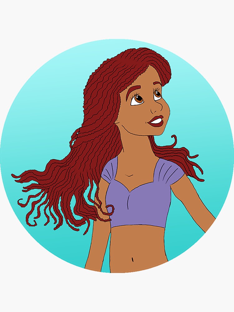 Black Mermaid Sticker For Sale By ThaliaSinclair Redbubble