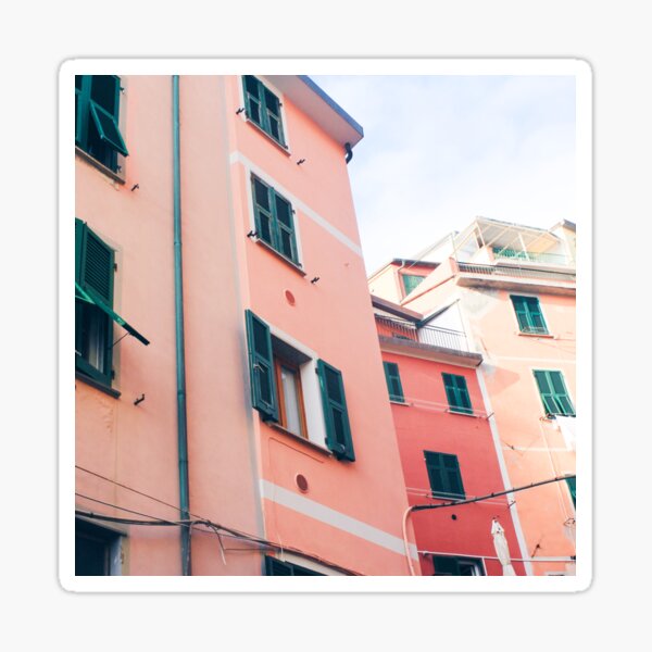 Pink Italian Houses Sticker For Sale By AlexandraStr Redbubble