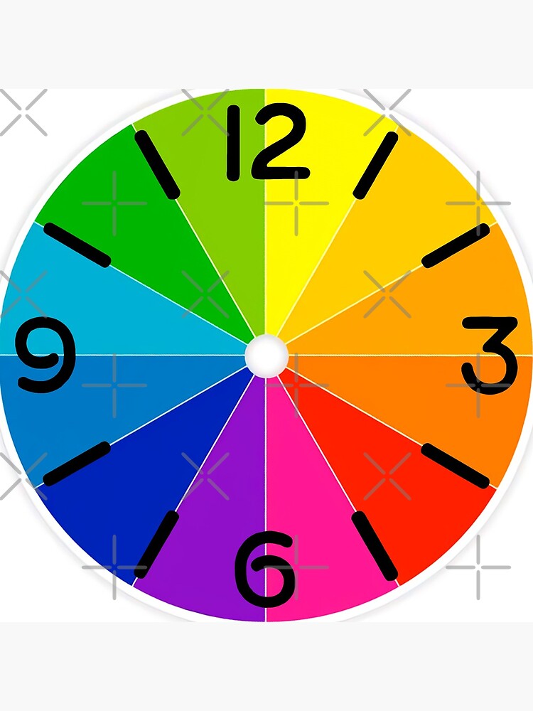 The Basic Color Wheel Clock For Sale By Jackbrown10 Redbubble