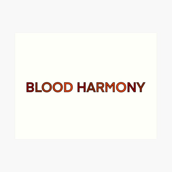 Finneas Blood Harmony Art Print By Lj Redbubble