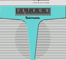 Vintage Transistor Radio - Impala Aqua by ubiquitoid