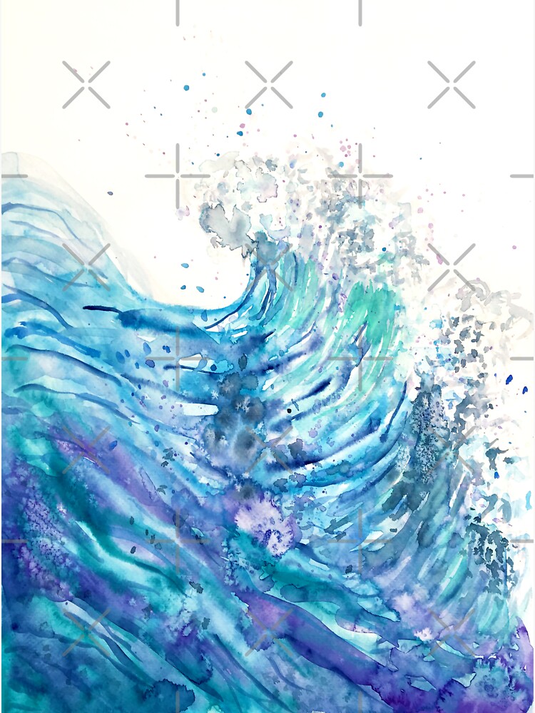 Ocean Wave Sticker For Sale By Artsome Design Redbubble