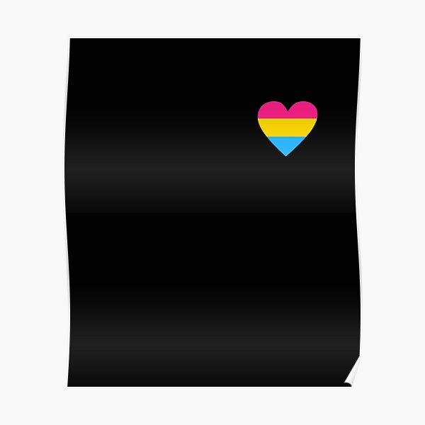 Pan Heart LGBT Pansexual Gay Pride Pan Poster By Lilettu Redbubble