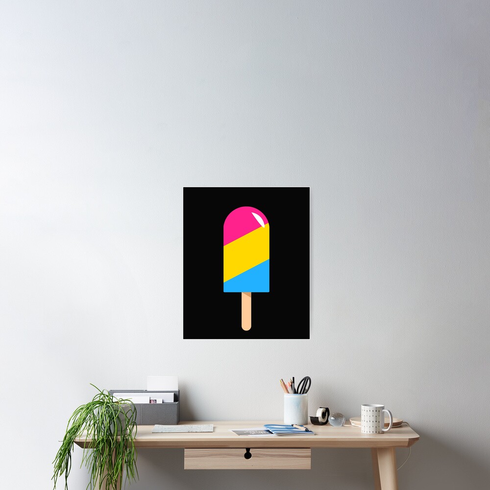 Pan Popsicle LGBT Pansexual Gay Pride Pan Poster By Lilettu