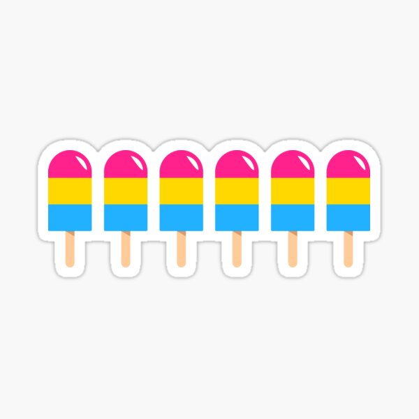 Pan Popsicles LGBT Pansexual Gay Pride Pan Sticker By Lilettu