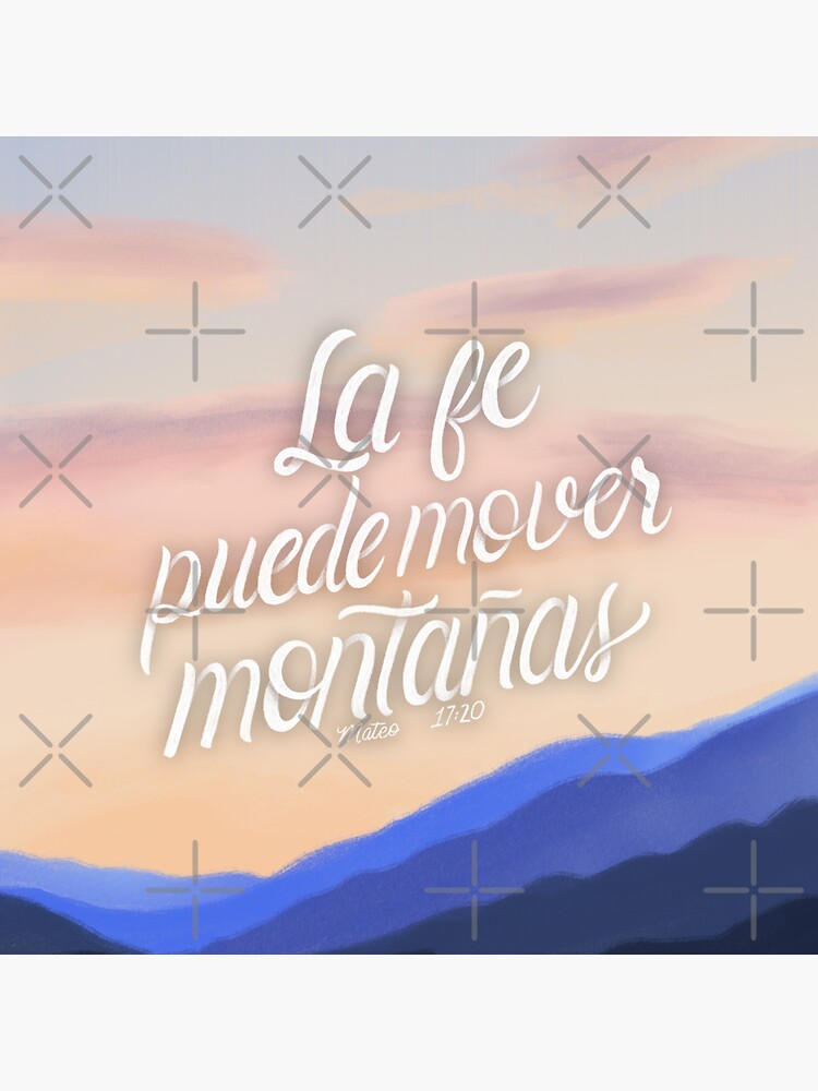 La Fe Puede Mover Monta As Mateo Bible Verse Sticker For