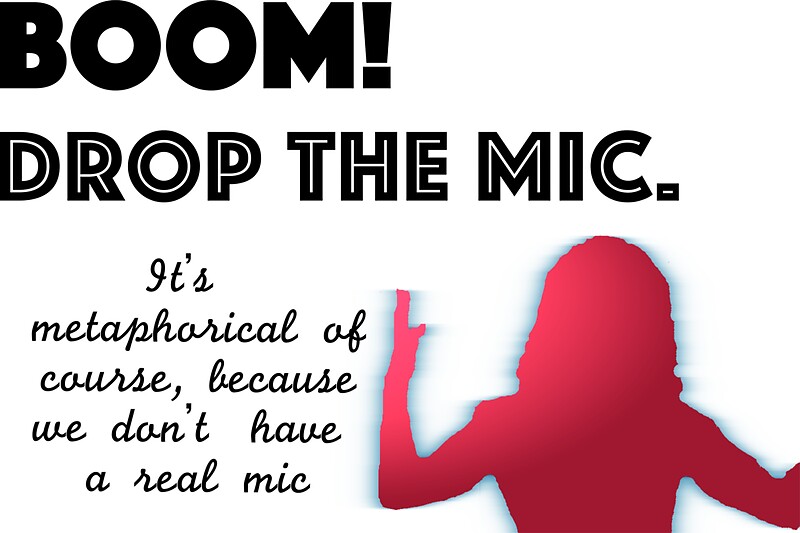 Felicity Smoak Boom Drop The Mic Stickers By Mustang1 Redbubble