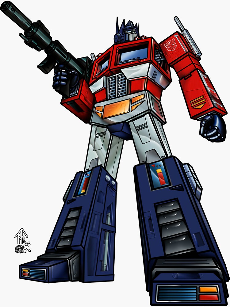 G1 Optimus Prime Sticker For Sale By Ragingnin77 Redbubble