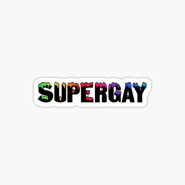 Supergay Rainbow LGBT Gay Pride Sticker For Sale By Lilettu Redbubble