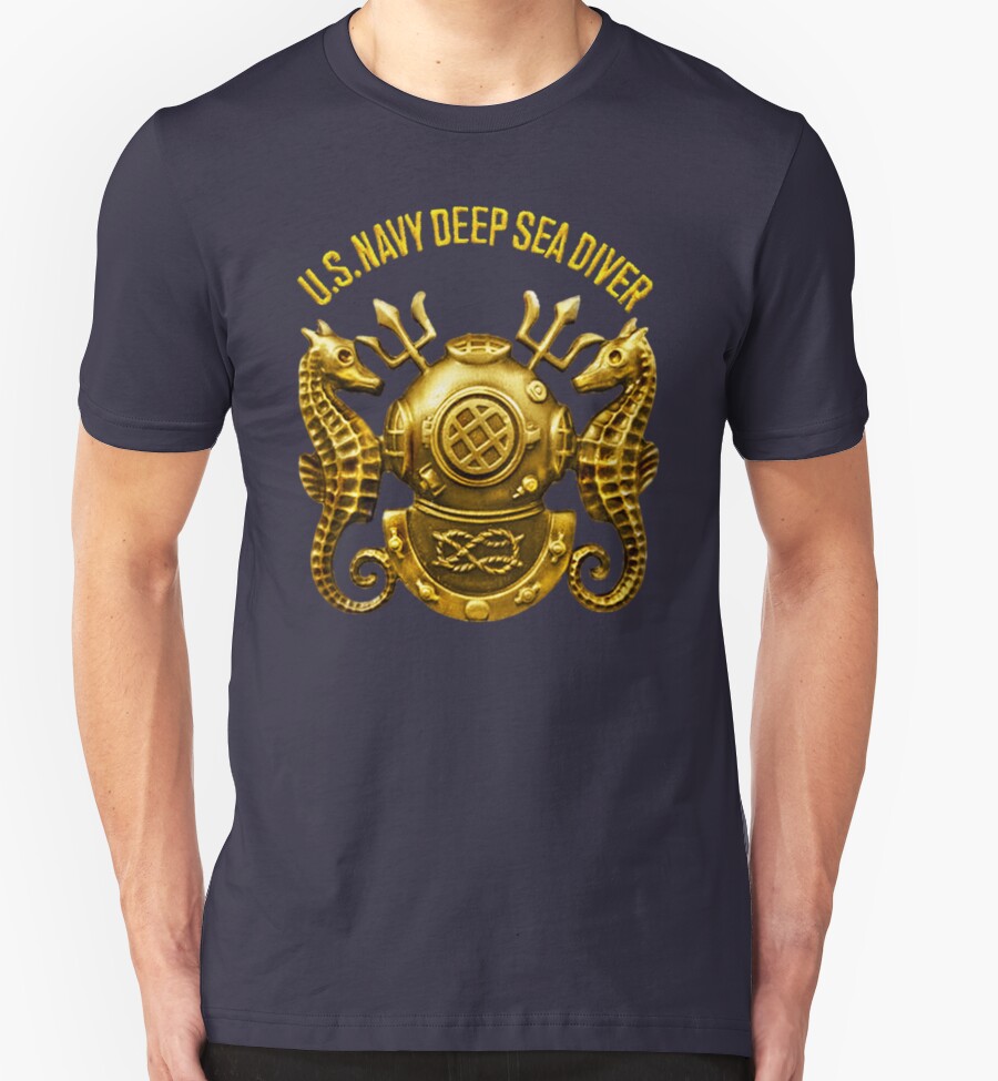 navy diver blue and gold shirts