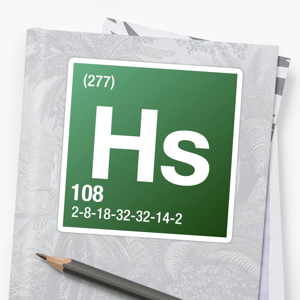 Element Hassium Stickers By Defstar Redbubble