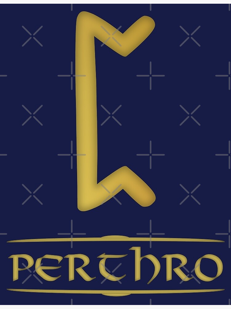 Perthro Rune Older Futhark Series Of 24 Runes Poster By