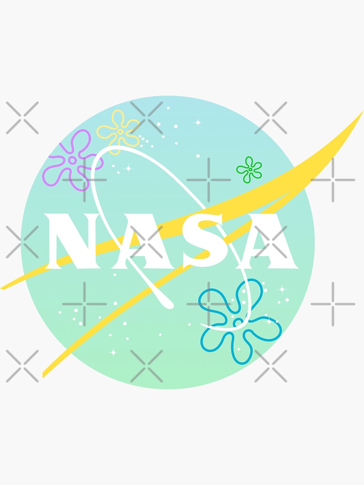 NASA Spongebob Logo Sticker For Sale By Emroba Redbubble