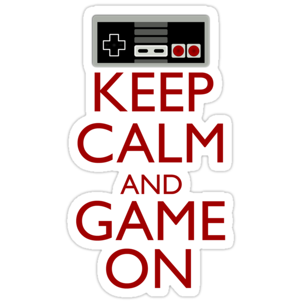 Keep Calm And Game On Stickers By Pinballmap13 Redbubble 