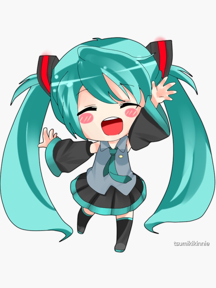 Kawaii Hatsune Miku Sticker For Sale By Tsumikikinnie Redbubble