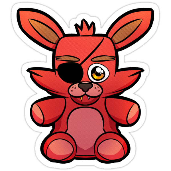 Fnaf Foxy Plush Stickers By Psychohog Redbubble 7757