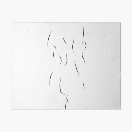 My Naked Body Line Art Minimalism Art Board Print By Llcrg Redbubble