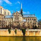 Notre Dame de Paris on the Seine by Mark Tisdale