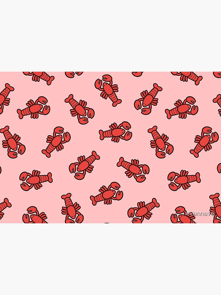 Lobsters Pattern On Light Pink Mask For Sale By Evannave Redbubble