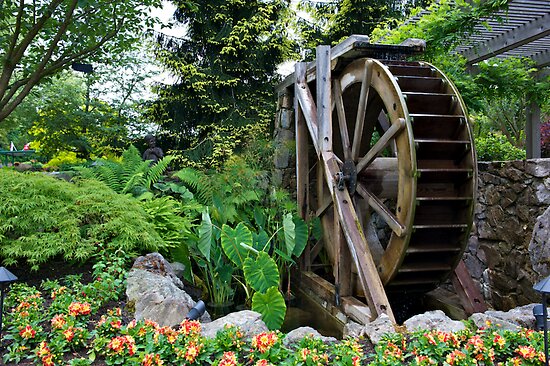"Garden's Water Wheel" by mrthink | Redbubble