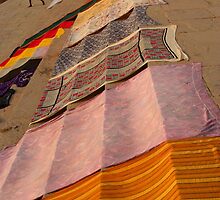 Saris Drying on the Steps by SerenaB
