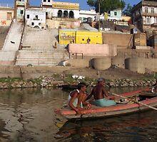 Two Men in a Boat by Nishradraj Ghat by SerenaB