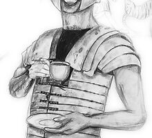 The Roman Centurion Has Coffee by robertemerald