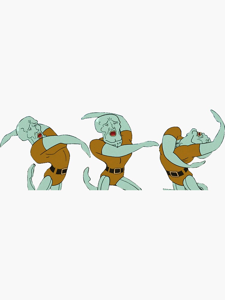 Handsome Squidward Dance Sticker For Sale By Caramellade Redbubble