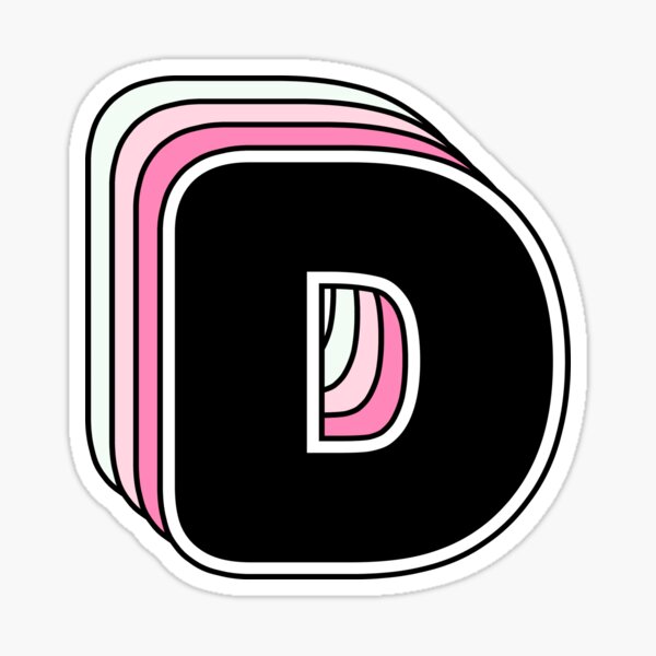 D Letter Retro Alphabet Sticker For Sale By Okihanashop Redbubble