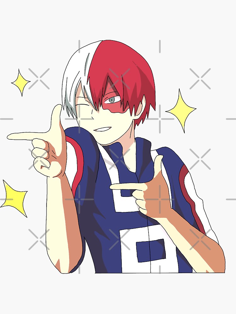 Todoroki Shoto Sticker For Sale By Itskisaa Redbubble