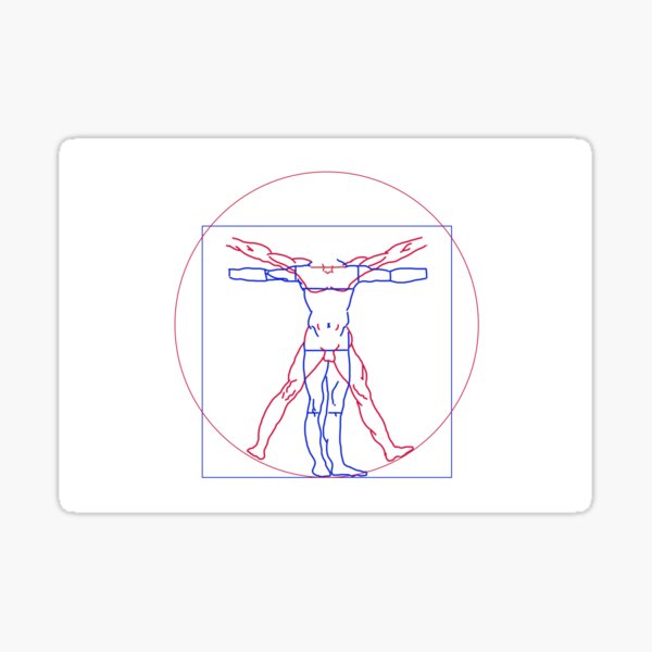 Vitruvian Man Stickers Redbubble