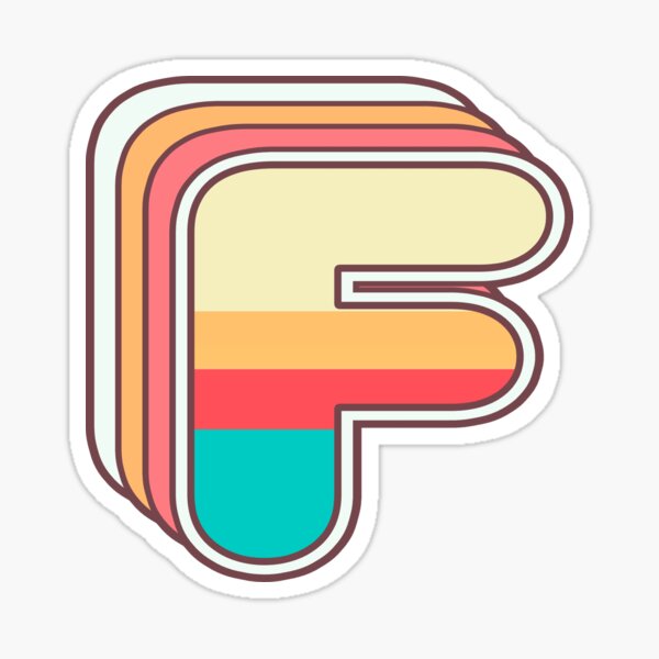 Retro F Sticker For Sale By OkihanaShop Redbubble