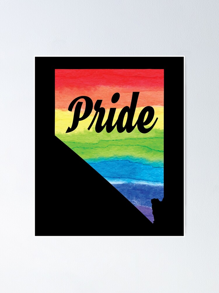 Gay Pride Flag Nevada Lgbt Month Lesbian Bisexual Poster For Sale By