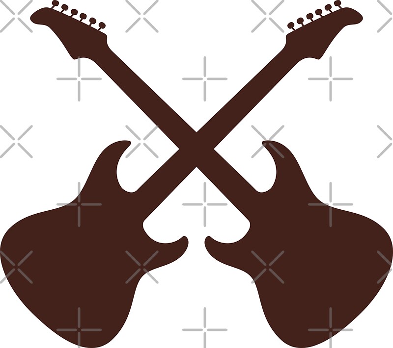 Guitars Crossed Svg