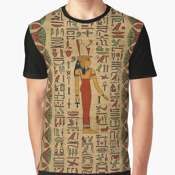 Egyptian Mut Ornament On Papyrus T Shirt For Sale By Nartissima