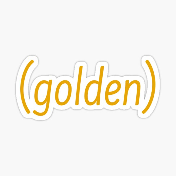 Golden Sticker For Sale By Lexiescibilia Redbubble