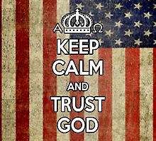 Religious Christian iPhone 4 Case Cover American Flag by Lana Wynne