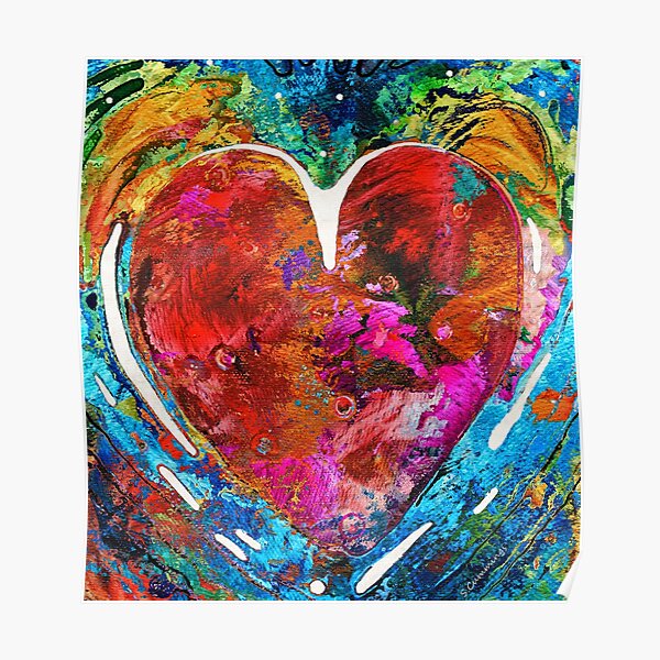 Colorful Heart Art Everlasting By Sharon Cummings Poster By