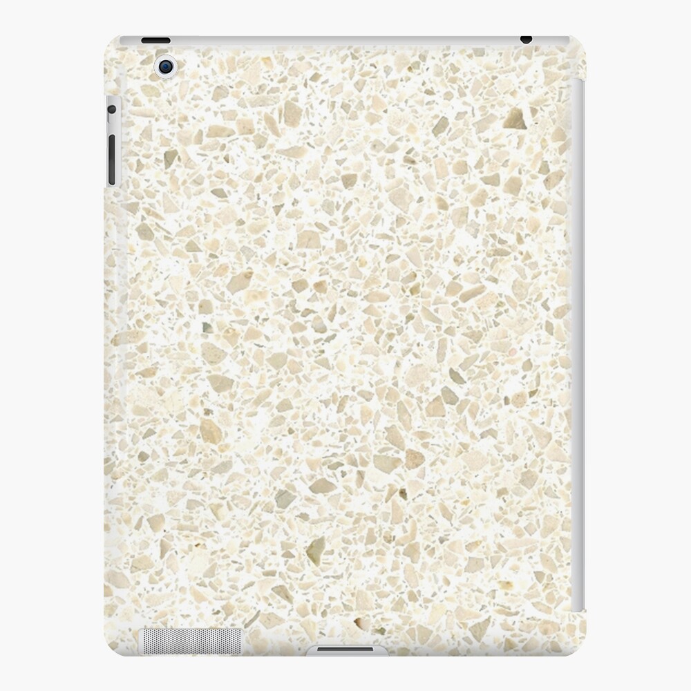 Coque et skin adhésive iPad beige naturel terrazzo neutre par